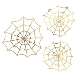Déco de table en papier ""toiles d'araignées"", 3 pièces