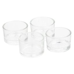 Photophores pour bougie chauffe-plat, 3 cm, 5 cm Ø, 4 pièces