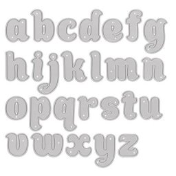 Set de pochoirs à estamper ""lettres mininuscules"", 3 cm, 26 pièces