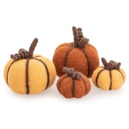 Citrouilles décoratives en feutrine, 4 pièces