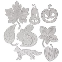 Set de pochoirs à estamper ""Automne"", 3-6 cm, 8 pièces