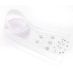 buttinette Fermeture à glissière sans fin en kit, blanc, spirales : 6, 5 mm, 2 m
