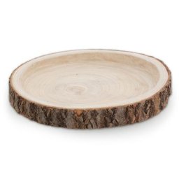Plateau ""rondin de bois"", 28 cm Ø
