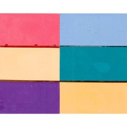 Peintures à l'encaustique tons pastel, 6 pièces