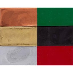Peintures à l'encaustique métallisées, 6 pièces