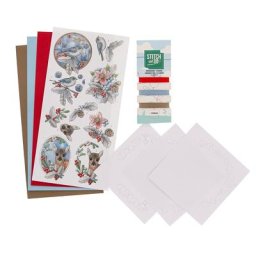 Kit créatif pour cartes à broder ""hiver