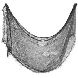 Voile déchiré, noir, 60 x 300 cm