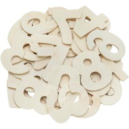 Grands chiffres en bois, de 0 - 9, 6 cm, 40 pièces
