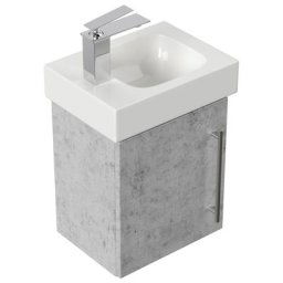 Meuble SDB avec vasque de Geberit Icon 38 cm aspect béton