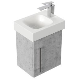 Meuble SDB avec vasque de Geberit ICON 38 cm SoftClose aspect béton