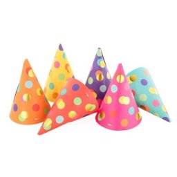 Chapeau de fête ""pois"", 6 pièces