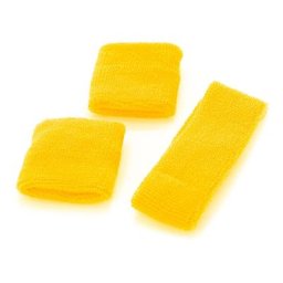 Set de bandeaux anti-sueur, jaune