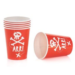 Gobelets en carton ""pirate"", 220 ml, 6 pièces