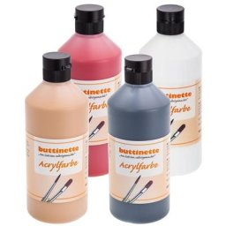 buttinette Peintures acryliques, différentes couleurs, 500 ml