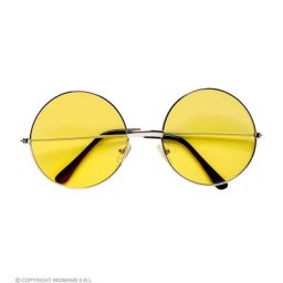 Lunettes ""Hippie"", 6 cm Ø, jaune