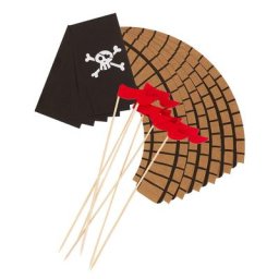 Kit déco pour muffins ""pirates"", 18 pièces pour 6 muffins