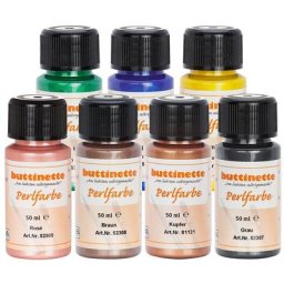 buttinette Peinture nacrée, jaune, 50 ml
