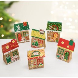 buttinette Kit créatif ""Maisons de Noël"", 6 pièces