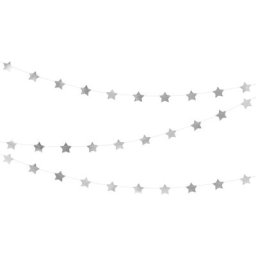 Guirlande ""étoiles"", argenté, 3,6 m