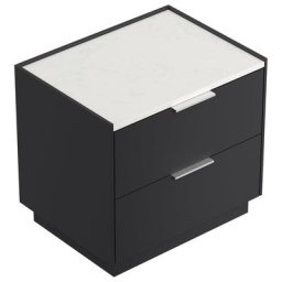 Table de chevet Artem 60cm B quartz avec 2 tiroirs SoftClose Graphite