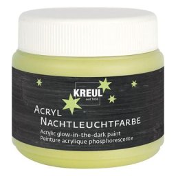 Peinture acrylique phosphorescente, jaune, 150 ml