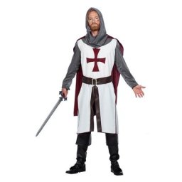 Déguisement de chevalier ""Galahad"" pour hommes, blanc/bordeaux