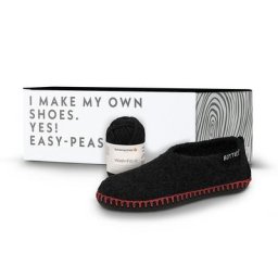 Botties ""Kit tricot + feutrage - hiver, noir