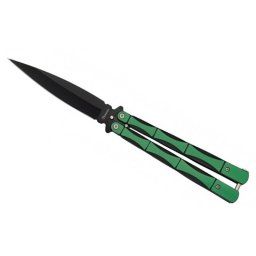 Couteau papillon balisong 24,5cm vert ALBAINOX