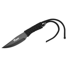 Couteau lancer Léopard 15,5cm acier paracorde