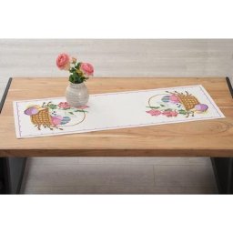 Chemin de table à broder ""little bunny