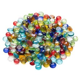 Mélange de pastilles déco en verre, multicolore, 12–14 mm, 500 g