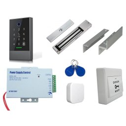 Kit de contrôle d'accès connecté - code badge et biométrie - locky 7 bio