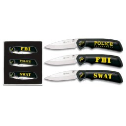 Coffret 3 couteaux SWAT police FBI - couteau