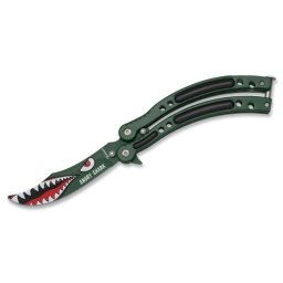 Couteau papillon balisong Angry Shark ALBAINOX