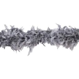 Boa de plumes, gris clair, 90 g, 1,80 m