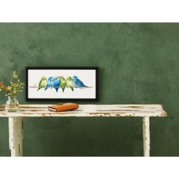Tableau ""perruche"", 36 x 15 cm