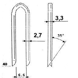 2100 Crampillons 40mm Galva pour agrafeuse clôture