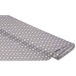 Tissu coton bio ""pois"", écru/gris