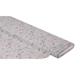 Tissu coton ""animaux du safari"", gris clair/multicolore