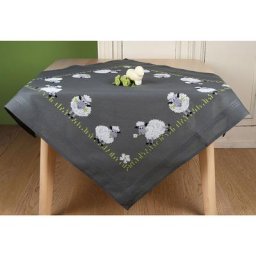 Nappe à broder ""moutons