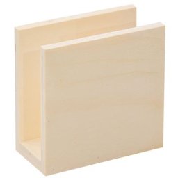 Porte-serviettes en bois, 12 x 12 cm