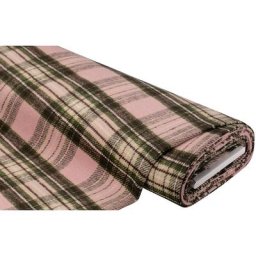 Tissu flanelle pour vestes ""carreaux"", vert foncé/multicolore