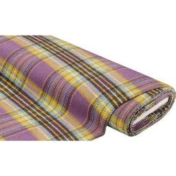 Tissu flanelle pour vestes ""carreaux"", violet/multicolore