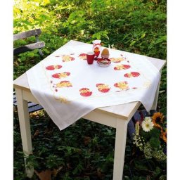 Nappe à broder ""poussins dans œufs