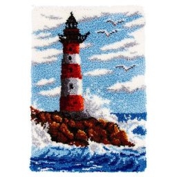 Tapis au point noué ""phare"", 50 x 74,5 cm