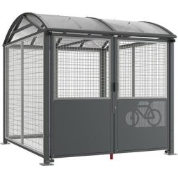 PROCITY Abri pour vélos, verrouillable, modèle de base avec serrure à cylindre, anthracite
