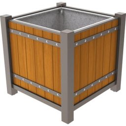 PROCITY Bac à plantes SARLAT, h x l x p 960 x 1060 x 880 mm, lasure chêne clair, gris