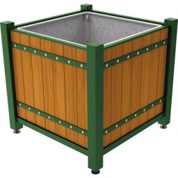 PROCITY Bac à plantes SARLAT, h x l x p 1085 x 1230 x 1060 mm, lasure chêne clair, vert mousse