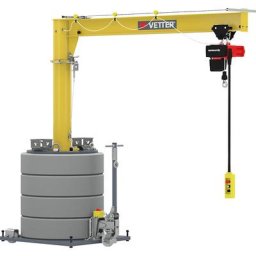 Vetter Potence rotative sur fût mobile, pivotement à 360°, force 320 kg, déport 3,0 m