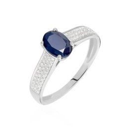 Bague Crista Or Blanc Saphir Et Diamant